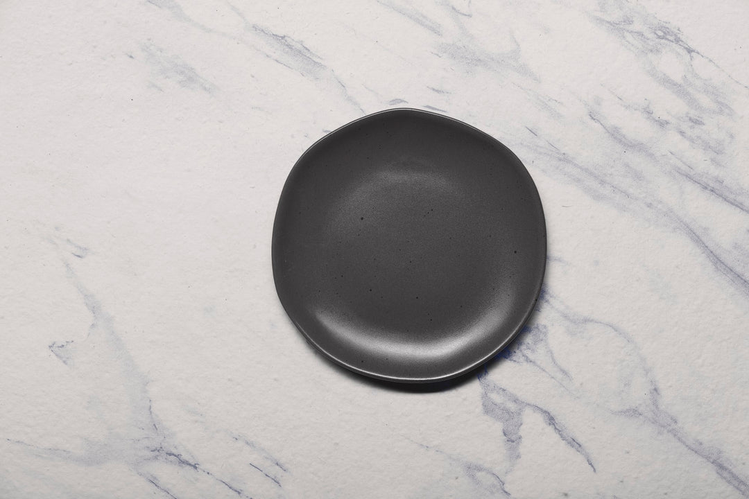 Porcelain Flat Dinner Plate | Uneven Shape | Set of 12