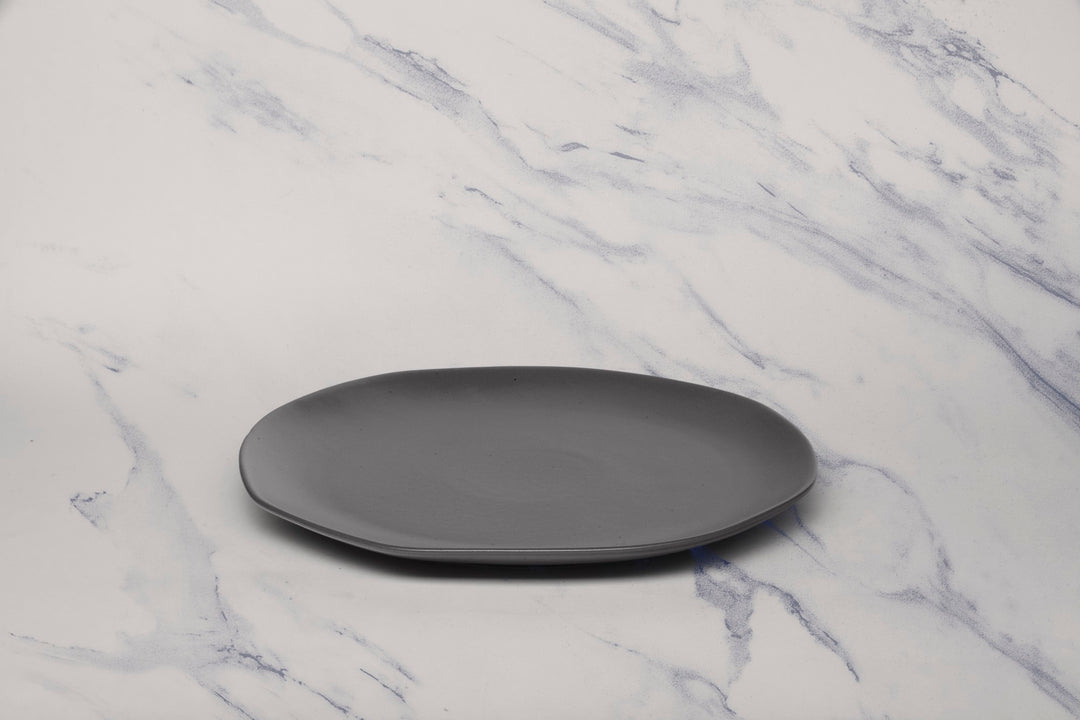 Porcelain Flat Dinner Plate | Uneven Shape | Set of 6