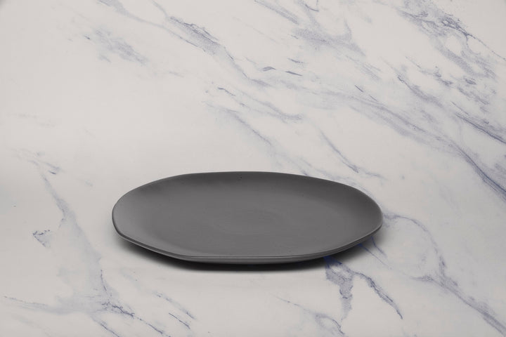 Porcelain Flat Dinner Plate | Uneven Shape | Set of 6