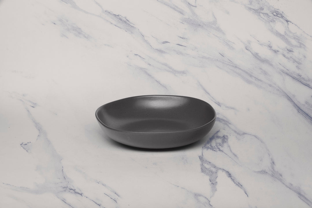 Porcelain Deep Dinner Plate | Uneven Shape | Set of 6