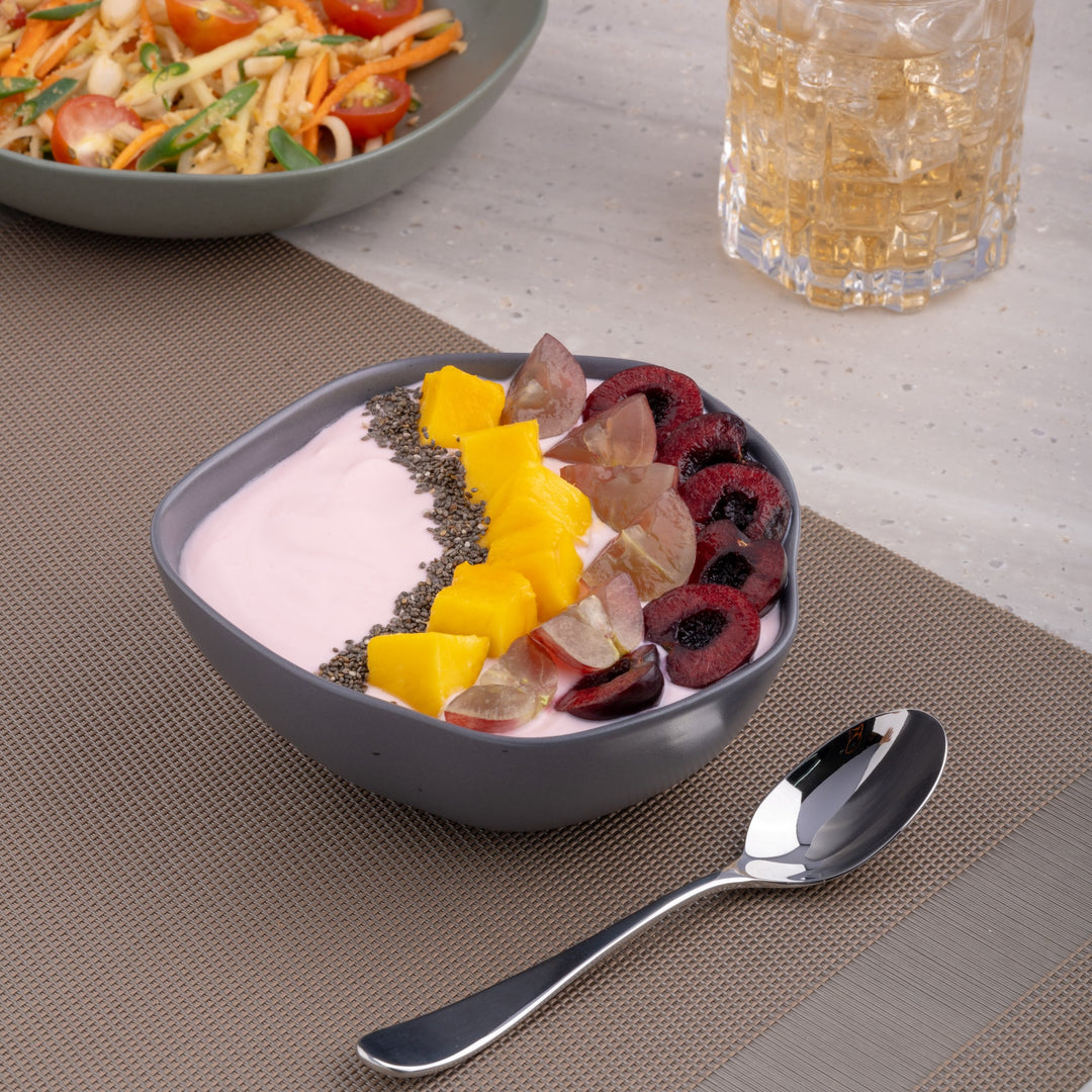 Porcelain Non Stackable Bowl | 5.5", Gray| Set of 8