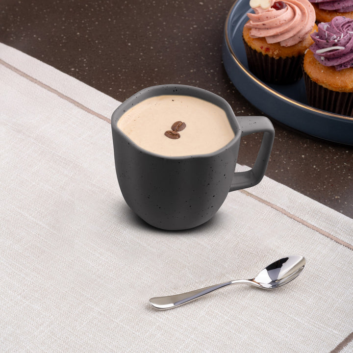 Porcelain Non Stackable Cup | Gray | 9oz, Set of 6