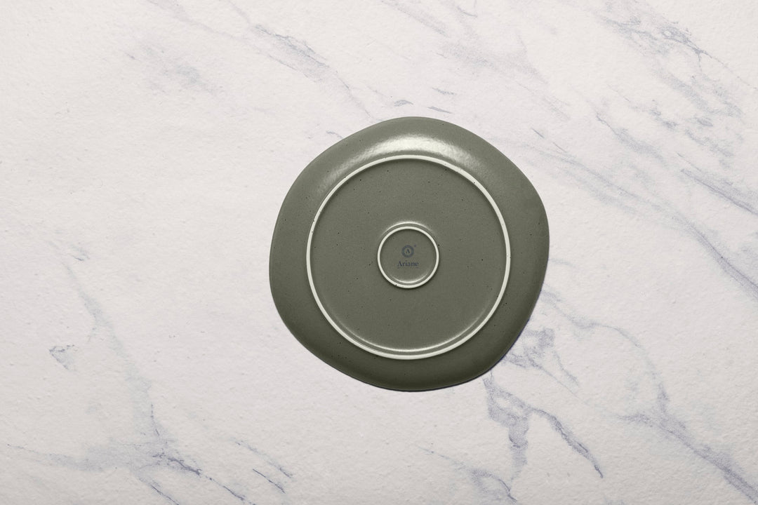 Porcelain Flat Dinner Plate | Uneven Shape | Set of 12