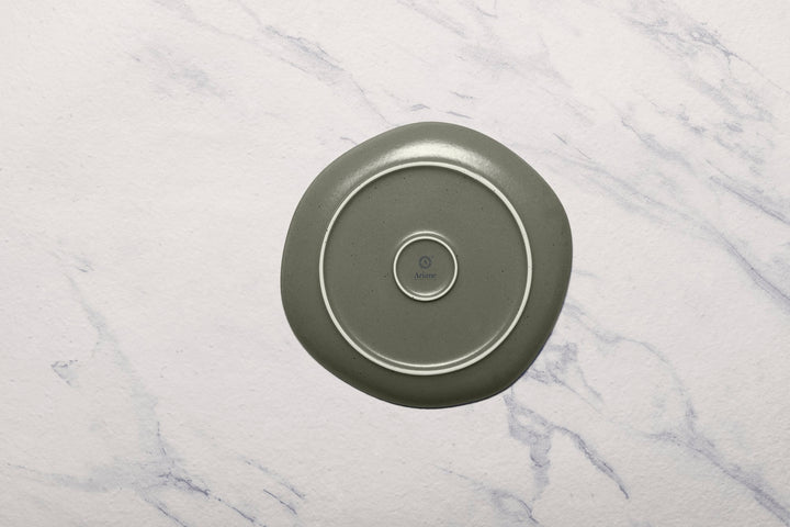 Porcelain Flat Dinner Plate | Uneven Shape | Set of 12