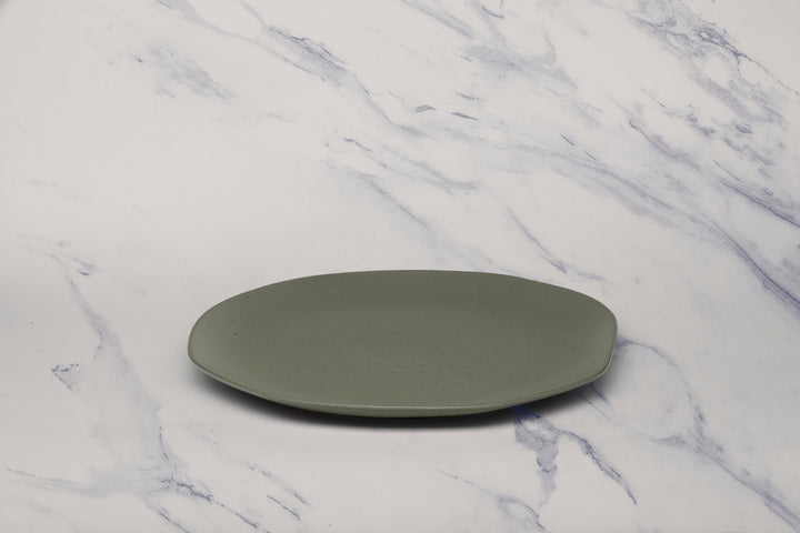 Porcelain Flat Dinner Plate | Uneven Shape | Set of 6