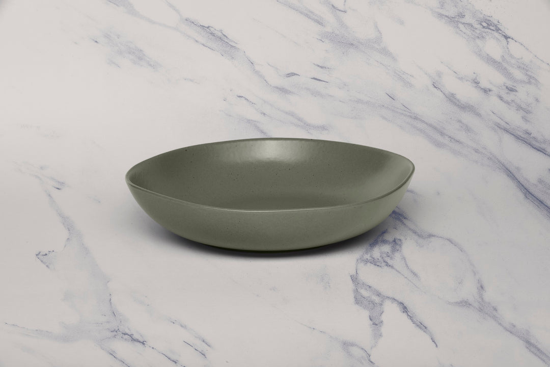 Porcelain Deep Dinner Plate | Uneven Shape | Set of 6