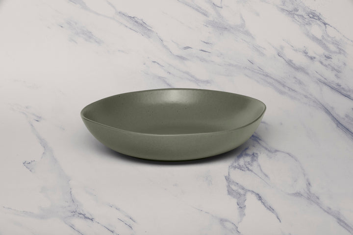 Porcelain Deep Dinner Plate | Uneven Shape | Set of 6