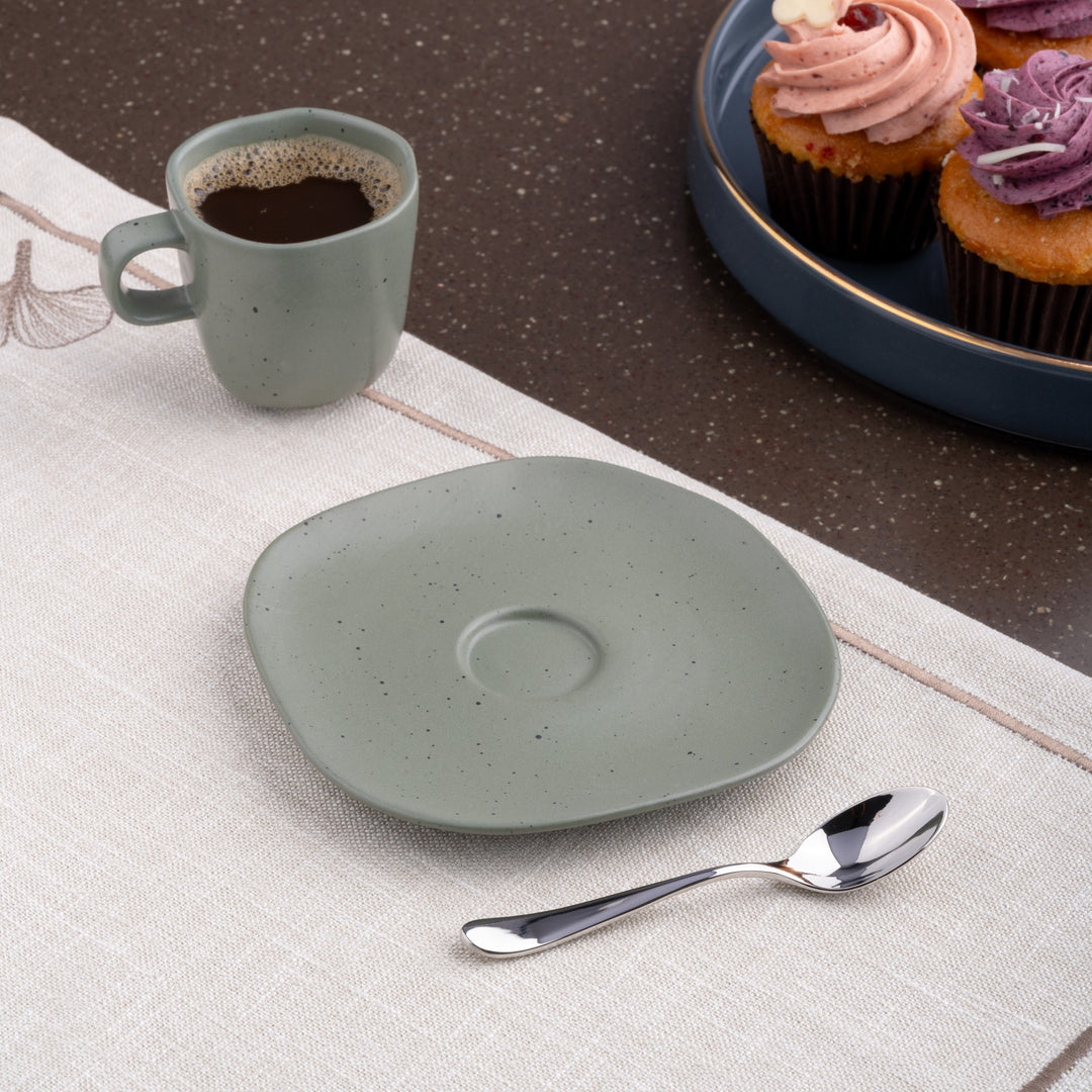 Porcelain Saucer | Uneven Shape | Set Of 12