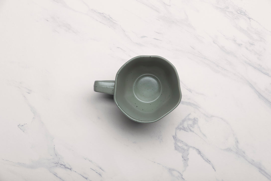 Porcelain Non Stackable Cup | Mist Green, 9oz Set of 6
