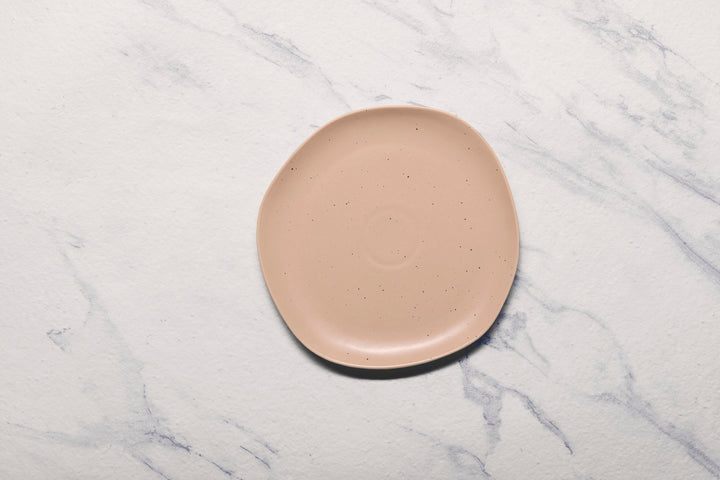 Porcelain Flat Dinner Plate | Uneven Shape | Set of 12