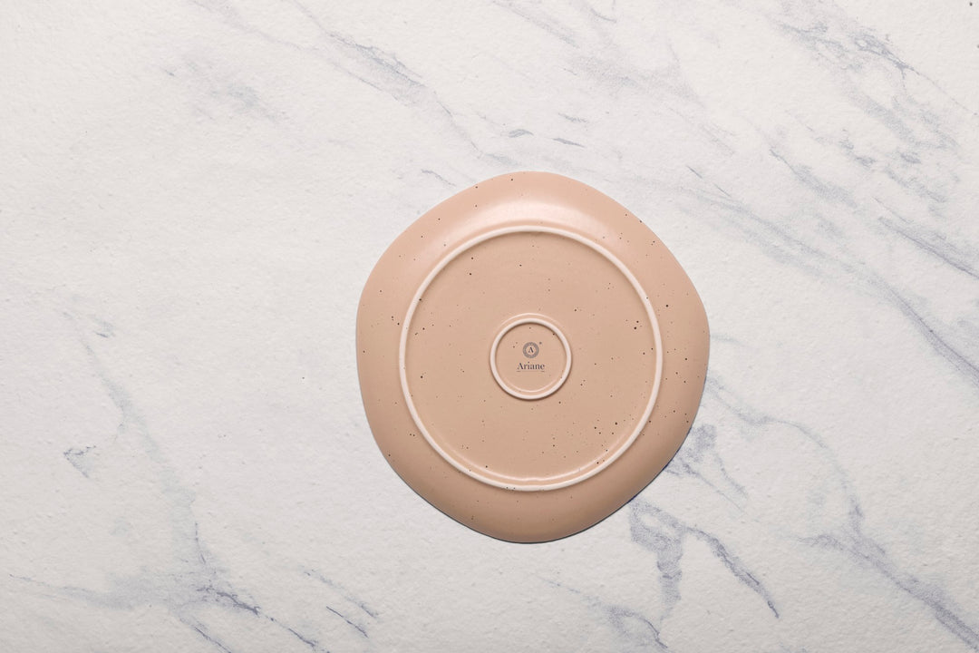 Porcelain Flat Dinner Plate | Uneven Shape | Set of 12