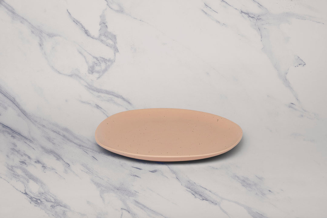 Porcelain Flat Dinner Plate | Uneven Shape | Set of 12