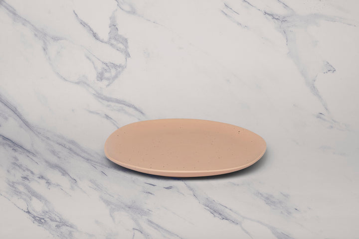 Porcelain Flat Dinner Plate | Uneven Shape | Set of 12