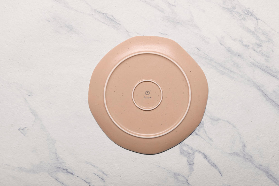 Porcelain Flat Dinner Plate | Uneven Shape | Set of 6