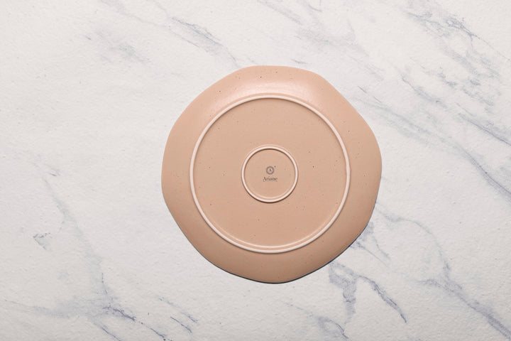 Porcelain Flat Dinner Plate | Uneven Shape | Set of 6