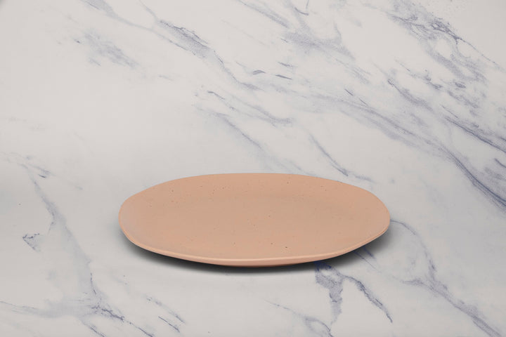 Porcelain Flat Dinner Plate | Uneven Shape | Set of 6