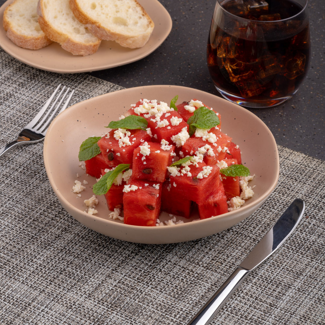 Porcelain Deep Dinner Plate | Uneven Shape | Set of 6