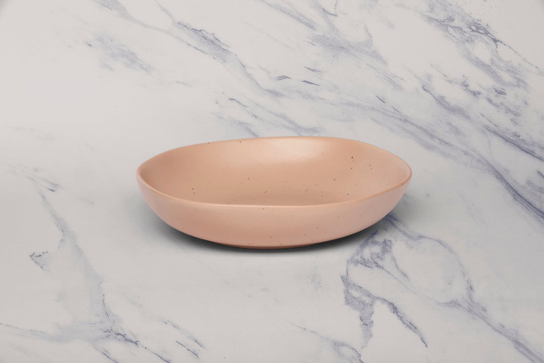 Porcelain Deep Dinner Plate | Uneven Shape | Set of 6