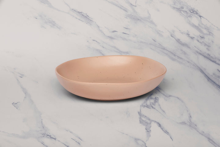 Porcelain Deep Dinner Plate | Uneven Shape | Set of 6