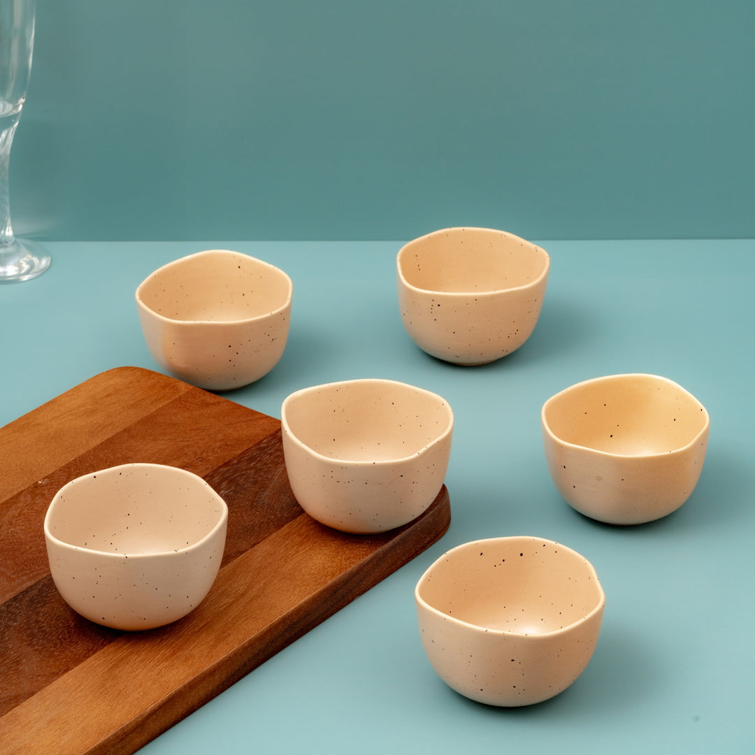 Porcelain Non Stackable Bowl | 3.75", Uneven Shape | Set of 12