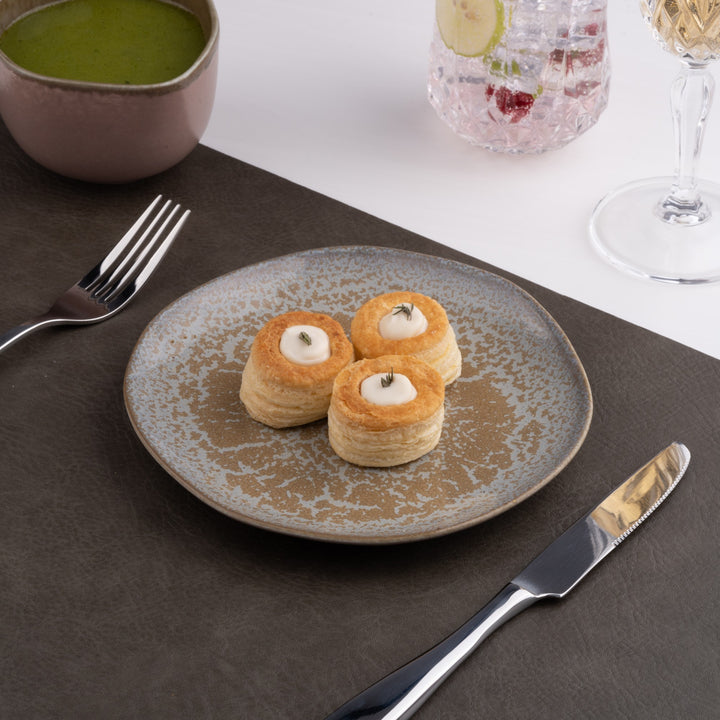 Artistic Porcelain Dinner Plate | Uneven Shape, Set of 12