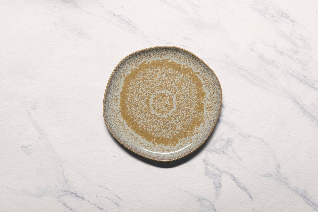 Artistic Porcelain Dinner Plate | Uneven Shape, Set of 12
