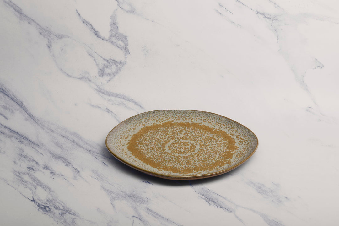Artistic Porcelain Dinner Plate | Uneven Shape, Set of 12