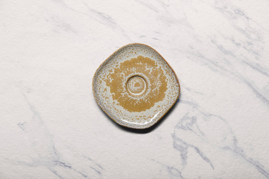 Artistic Porcelain Saucer | Uneven Shape, Set of 12