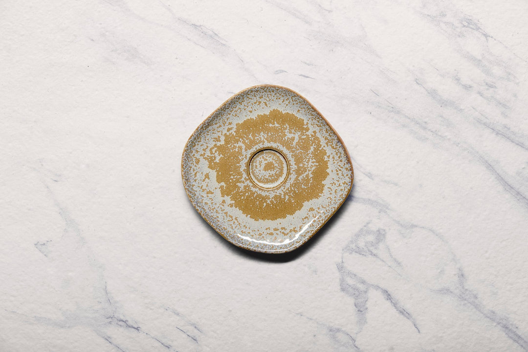 Artistic Porcelain Saucer | Uneven Shape, Set of 12