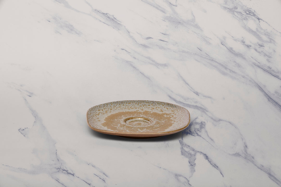 Artistic Porcelain Saucer | Uneven Shape, Set of 12