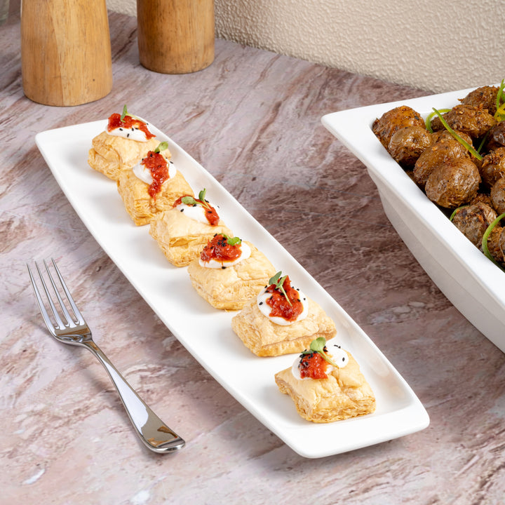Pan Long Platter | Ivory, Porcelain | Pack of 6