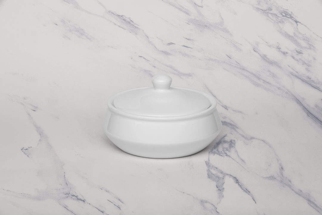Handi Bowl with Lid | Ivory, Porcelain | Pack of 4