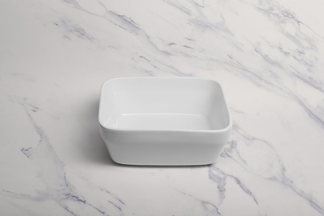 Pan Square Bowl | Ivory, Porcelain | Pack of 1