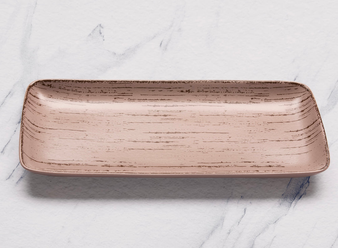 Porcelain Plate | Rectangle Dinner Plate, 14 x 6.5" | 6 Pcs