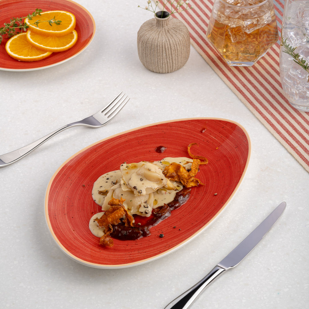 Porcelain Triangle Plate | Artistic Serveware, 11.41" | Set of 6