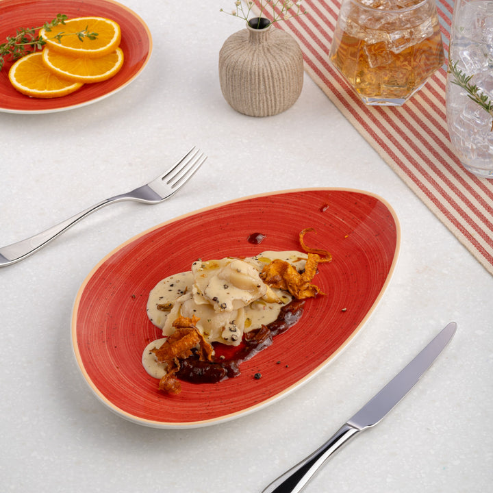 Porcelain Triangle Plate | Artistic Serveware, 11.41" | Set of 6