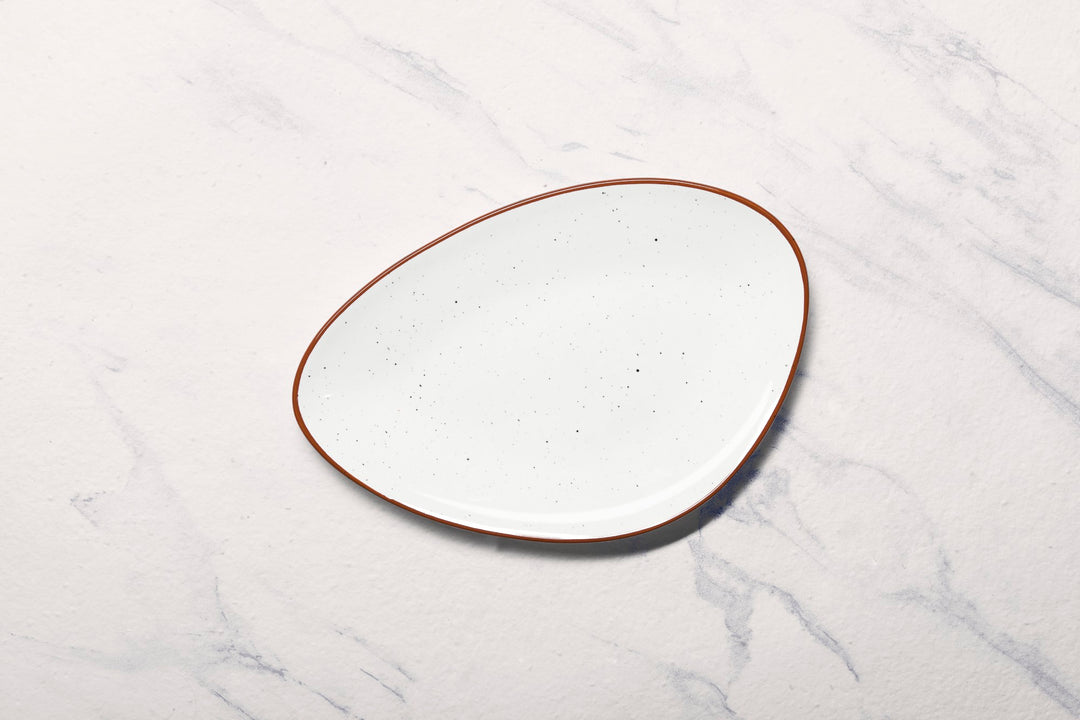 Porcelain Platter | Triangle Plate-11.4x7.5" | Set of 6