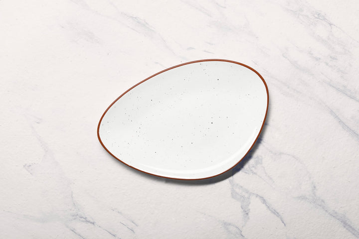 Porcelain Platter | Triangle Plate-11.4x7.5" | Set of 6