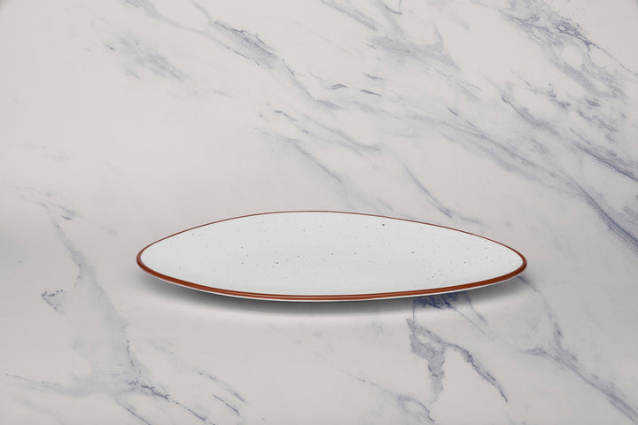 Porcelain Platter | Triangle Plate-11.4x7.5" | Set of 6
