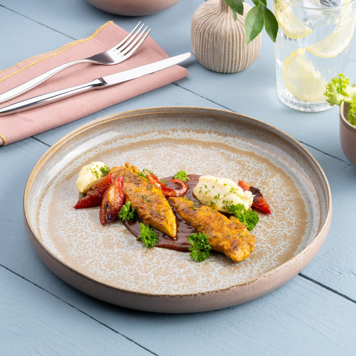 Artistic Porcelain Dinner Plate| Round Shape, Set of 4