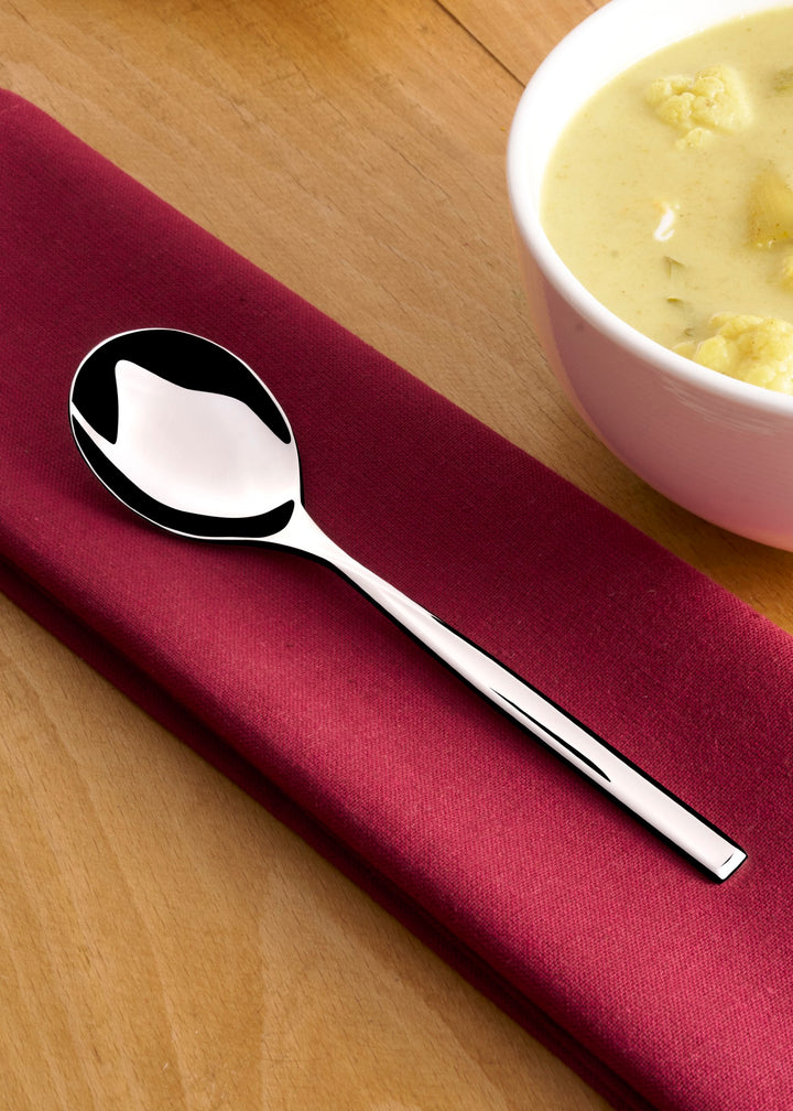 Stainless Steel Soup Spoon | 7.25", Silver, Set of 12