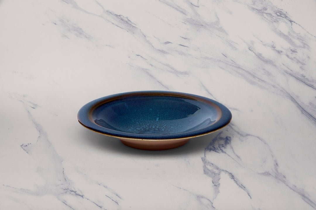 Porcelain Deep Plate | Splash Denim | Set of 6