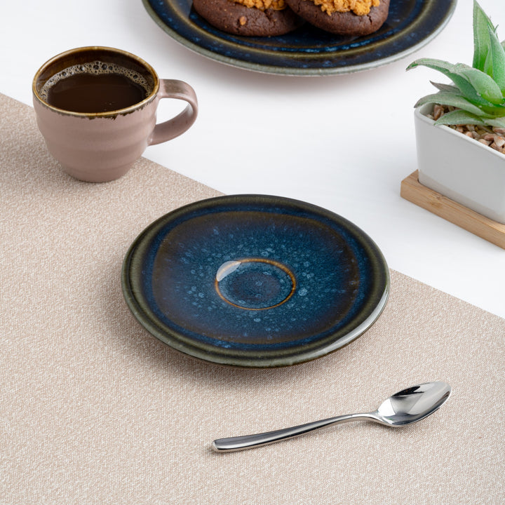 Porcelain Saucer | Splash Denim | Set of 12