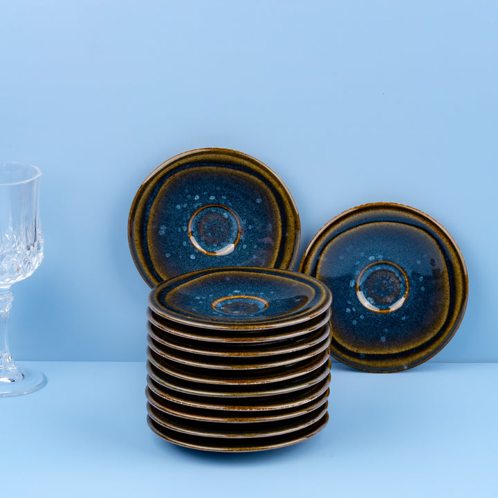 Porcelain Saucer | Splash Denim | Set of 12