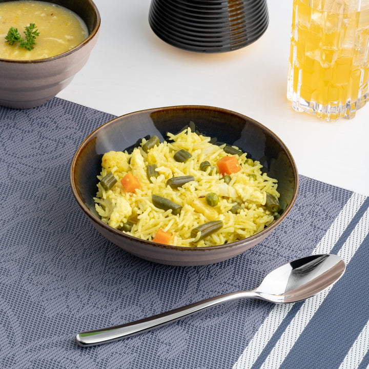 Porcelain Non Stackable Bowl | Splash Denim, Set of 6