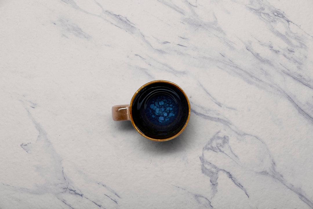 Porcelain Tea Cup | Splash Denim Non Stackable Cup, 12 Pcs