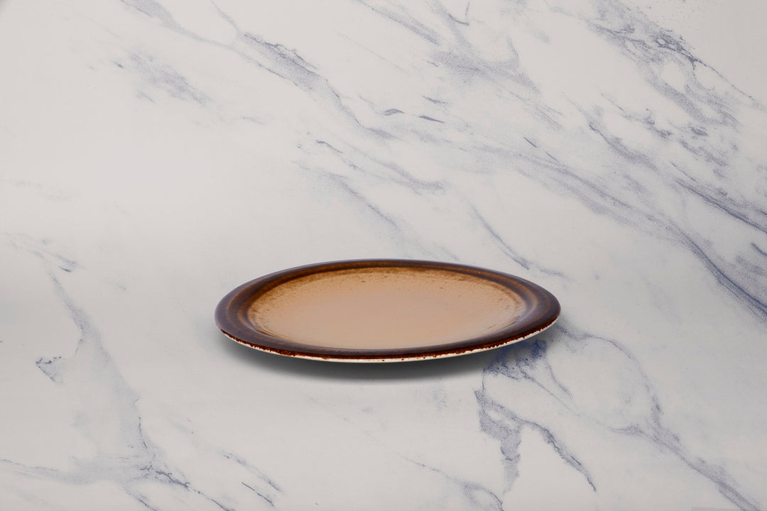 Porcelain Flat Plate | Splash Sahara Dinner Plate, Set of 12