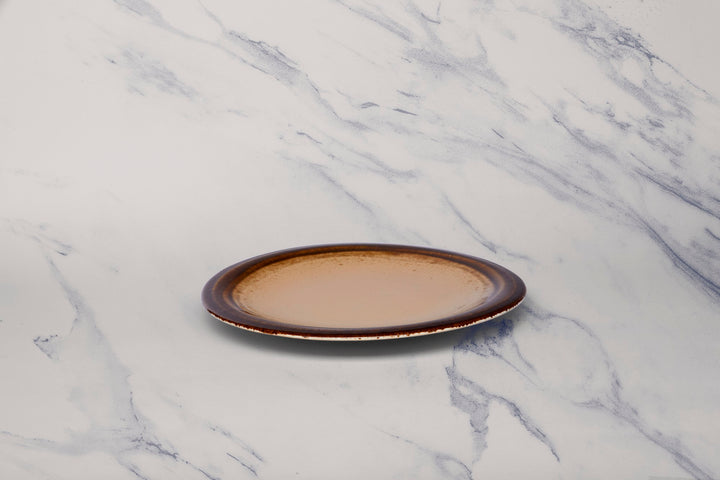Porcelain Flat Plate | Splash Sahara Dinner Plate, Set of 12