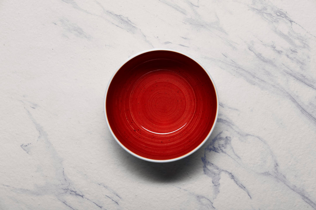 Porcelain Bowl | Modern Non Stackable Bowl, 6" | Set of 6
