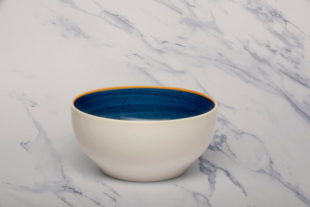 Porcelain Bowl | Modern Non Stackable Bowl, 6" | Set of 6